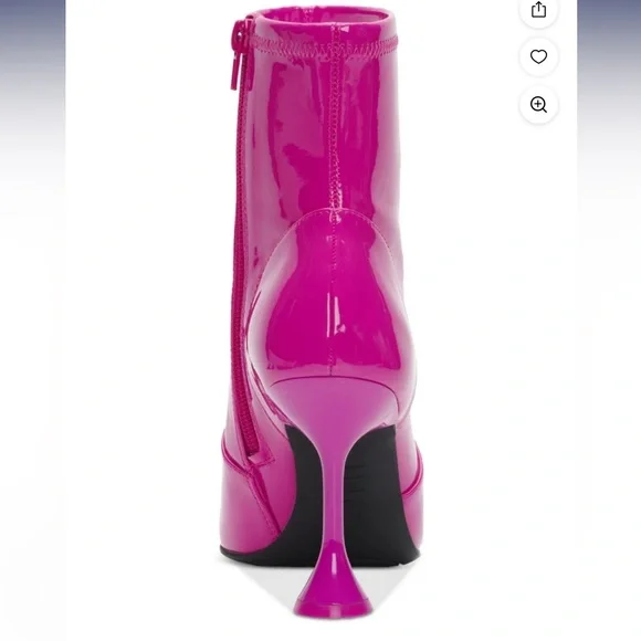 BRAND NEW INC Pink Comfort Ibrina Pointed Toe Sculpted Heel Dress Boots 7N - Picture 2 of 2